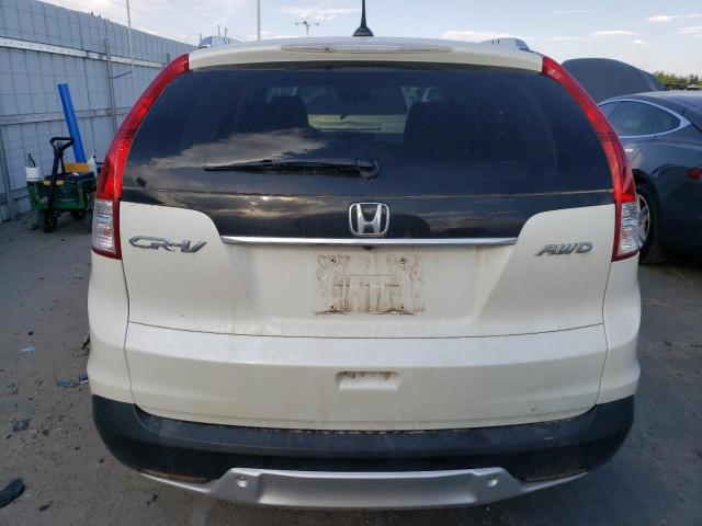 5J6RM4H72CL038296 - 2012 HONDA CR-V EXL WHITE photo 6