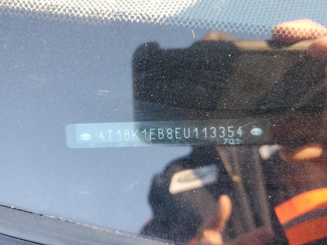 4T1BK1EB8EU113354 - 2014 TOYOTA AVALON BASE 勃艮第红 照片 12