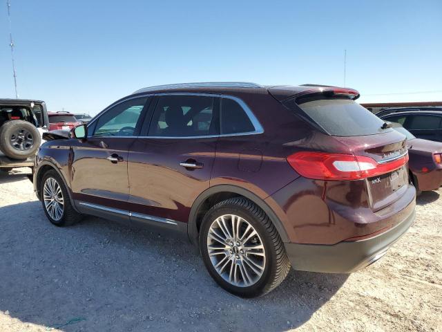 2LMPJ6LR3HBL45087 - 2017 LINCOLN MKX RESERVE برغندي صورة 2