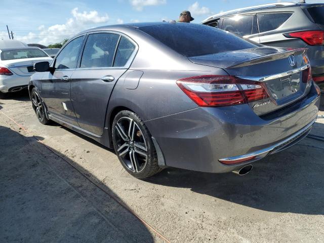 1HGCR3F93GA026382 - 2016 HONDA ACCORD TOURING GRAY photo 2