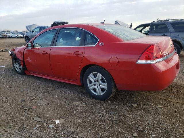 2G1WB57K191206883 - 2009 CHEVROLET IMPALA LS RED photo 2