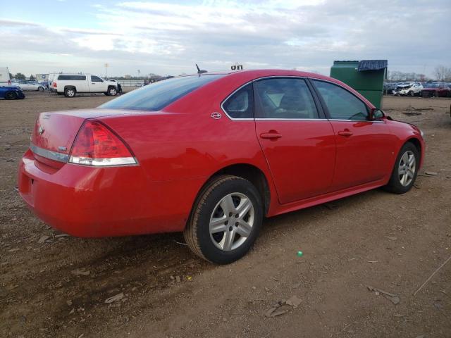 2G1WB57K191206883 - 2009 CHEVROLET IMPALA LS RED photo 3