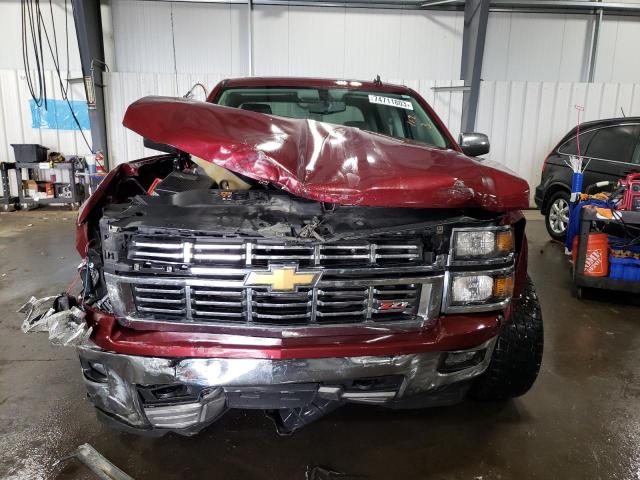 3GCUKREC8EG411667 - 2014 CHEVROLET SILVERADO K1500 LT BURGUNDY photo 5