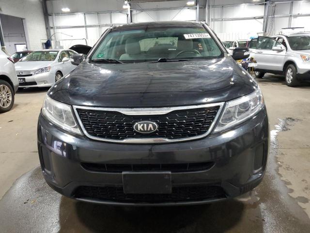 5XYKT3A61EG476988 - 2014 KIA SORENTO LX BLACK photo 5