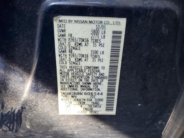 5N1AR18U86C606544 - 2006 NISSAN PATHFINDER LE 蓝色 照片 13