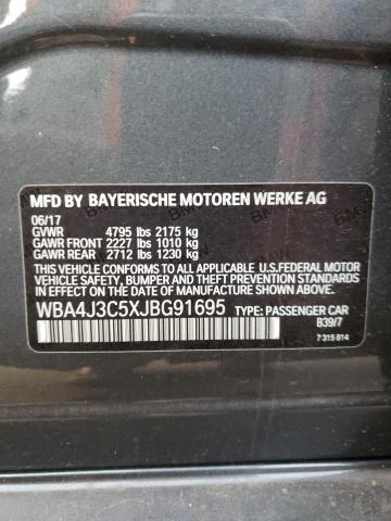 WBA4J3C5XJBG91695 - 2018 BMW 430XI GRAN COUPE GRAY photo 12