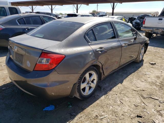 2HGFB2F57CH564698 - 2012 HONDA CIVIC LX GRAY photo 3