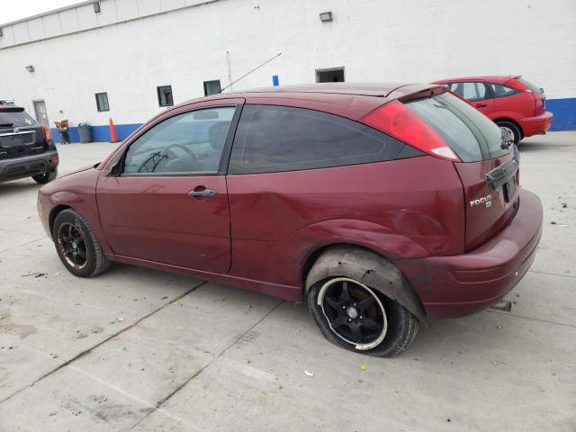 1FAFP31N16W257813 - 2006 FORD FOCUS ZX3 RED photo 2