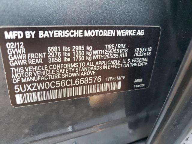 5UXZW0C56CL668576 - 2012 BMW X5 XDRIVE35D GRAY photo 13