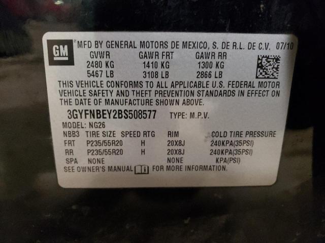 3GYFNBEY2BS508577 - 2011 CADILLAC SRX PERFORMANCE COLLECTION შავი ფოტო 13