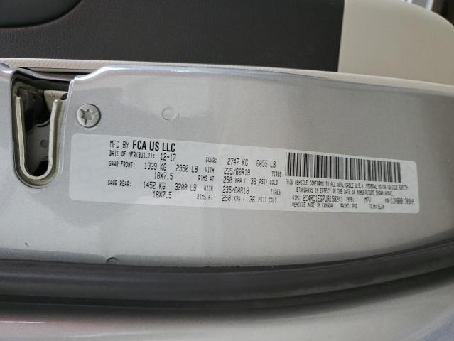 2C4RC1EG7JR158241 - 2018 CHRYSLER PACIFICA TOURING L PLUS SILVER photo 12