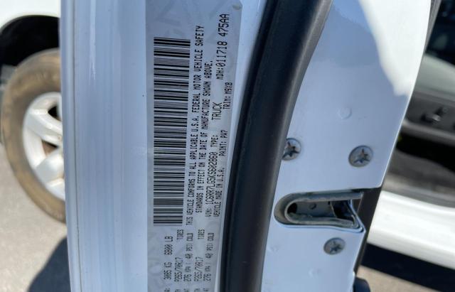 1C6RR7LG5KS602860 - 2019 RAM 1500 CLASS SLT თეთრი ფოტო 10