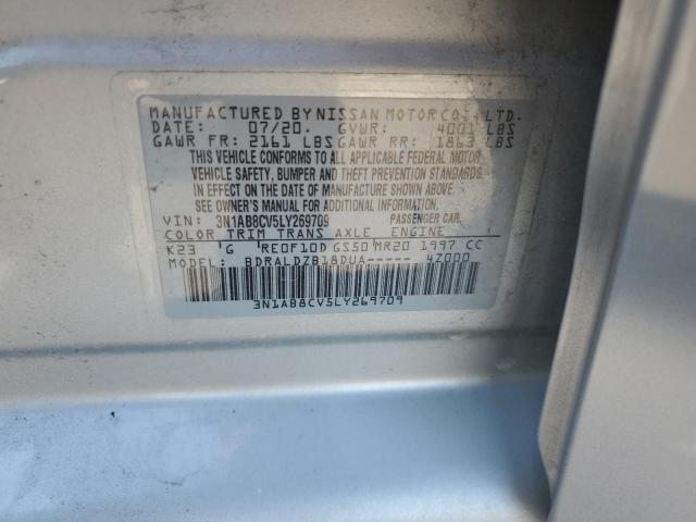 3N1AB8CV5LY269709 - 2020 NISSAN SENTRA SV SILVER photo 13