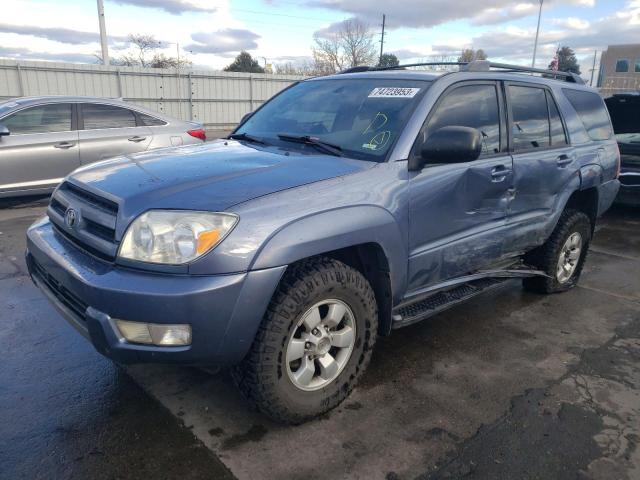 JTEBU14R340023706 - 2004 TOYOTA 4RUNNER SR5 BLUE photo 1