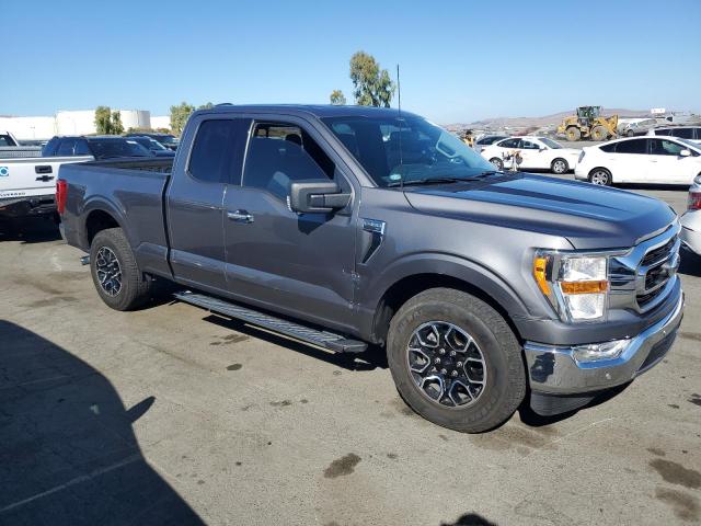 1FTEX1C57MKE58370 - 2021 FORD F150 SUPER CAB GRAY photo 4