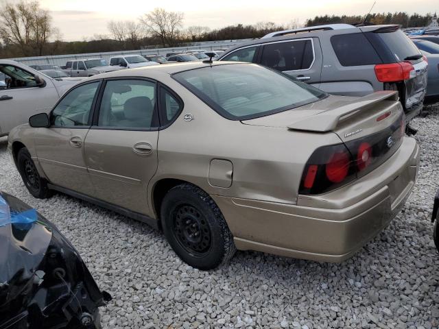 2G1WF52E559382210 - 2005 CHEVROLET IMPALA GOLD photo 2