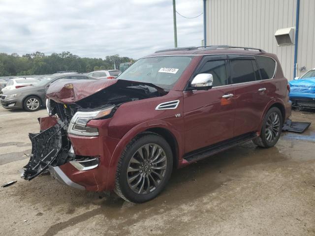 JN8AY2DB0N9810031 - 2022 NISSAN ARMADA PLATINUM MAROON photo 1