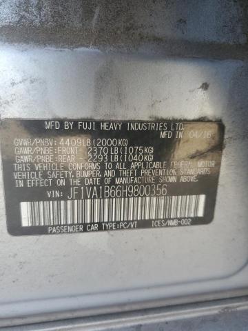 JF1VA1B66H9800356 - 2017 SUBARU WRX SILVER photo 12