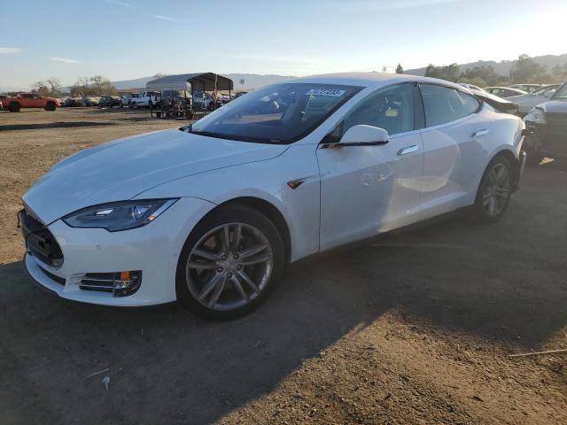 5YJSA1H15FFP78586 - 2015 TESLA MODEL S 85 WHITE photo 1