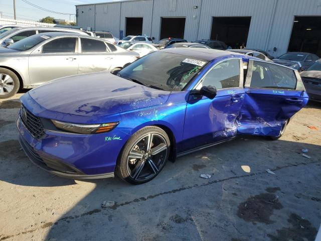 1HGCY2F50PA001353 - 2023 HONDA ACCORD HYBRID SPORT BLUE photo 1