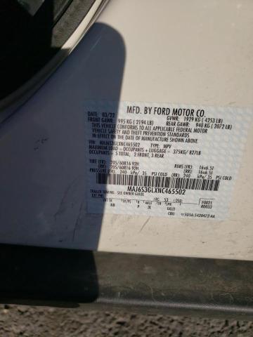 MAJ6S3GLXNC465502 - 2022 FORD ECOSPORT SE WHITE photo 13