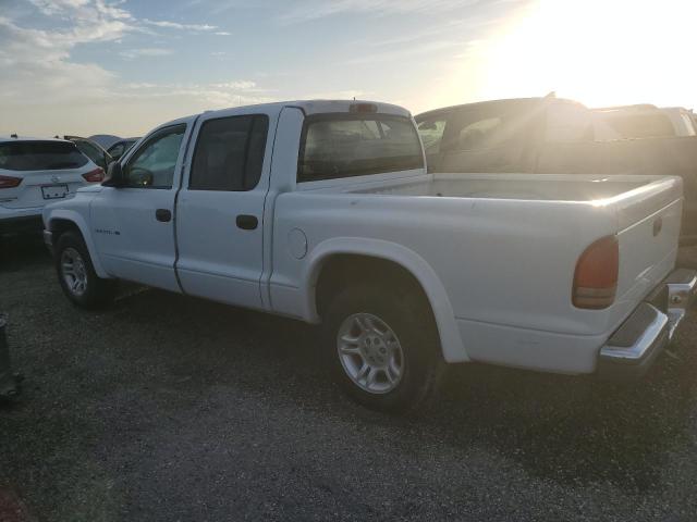 1B7HL48X02S651073 - 2002 DODGE DAKOTA QUAD SLT WHITE photo 2