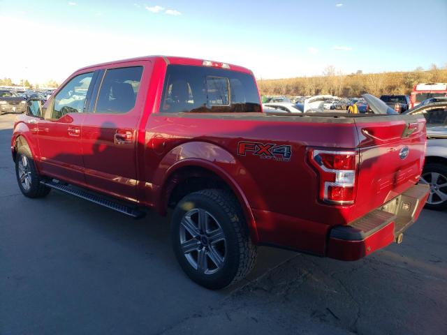 1FTEW1EG1JKD55345 - 2018 FORD F150 SUPERCREW RED photo 2