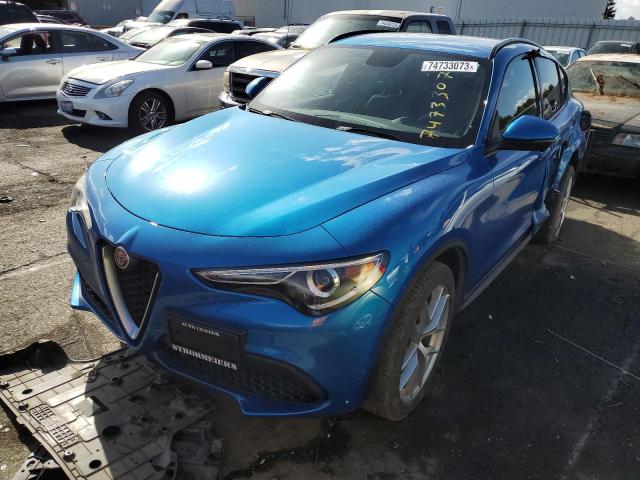 ZASFAKNN6J7B96369 - 2018 ALFA ROMEO STELVIO TI SPORT BLUE photo 1