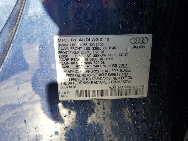 WA1VMAFE6DD011175 - 2013 AUDI Q7 PRESTIGE Mavi foto 13