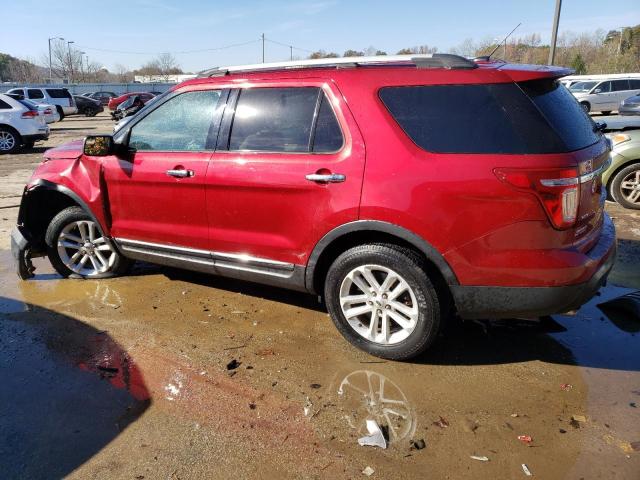 1FM5K8D85FGB06180 - 2015 FORD EXPLORER XLT BURGUNDY photo 2