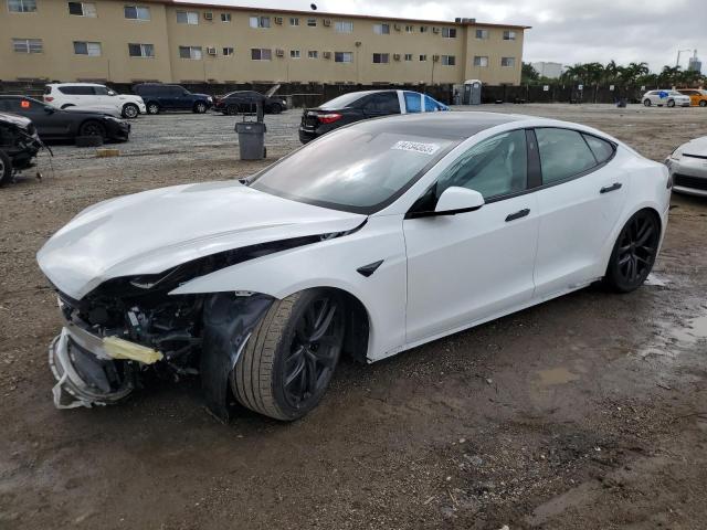 5YJSA1E52NF493933 - 2022 TESLA MODEL S Սպիտակ լուսանկար 1