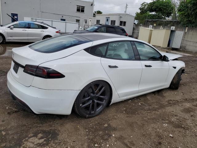 5YJSA1E52NF493933 - 2022 TESLA MODEL S Սպիտակ լուսանկար 3