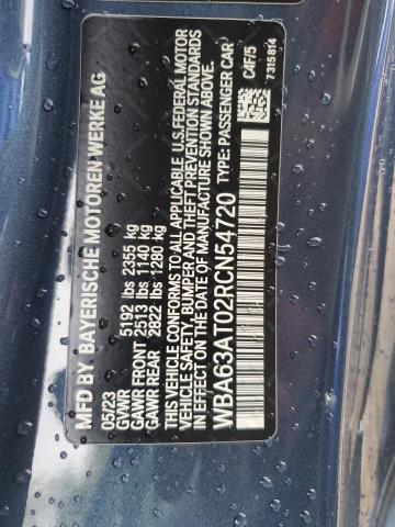 WBA63AT02RCN54720 - 2024 BMW M440XI BLUE photo 13