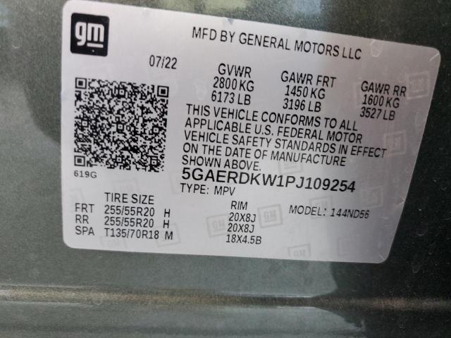 5GAERDKW1PJ109254 - 2023 BUICK ENCLAVE AVENIR მწვანე ფოტო 14