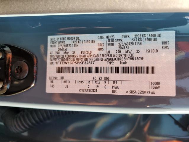 1FTEW1CP5PKF32877 - 2023 FORD F150 SUPERCREW BLUE photo 13