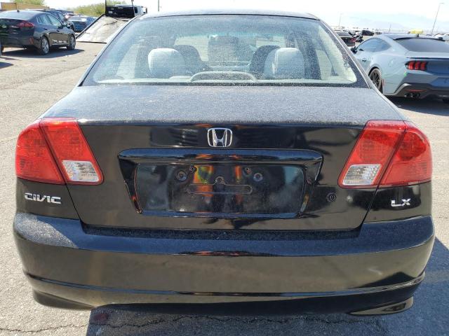 2HGES16524H636138 - 2004 HONDA CIVIC LX BLACK photo 6