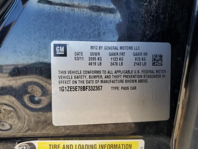 1G1ZE5E78BF332367 - 2011 CHEVROLET MALIBU LTZ შავი ფოტო 12