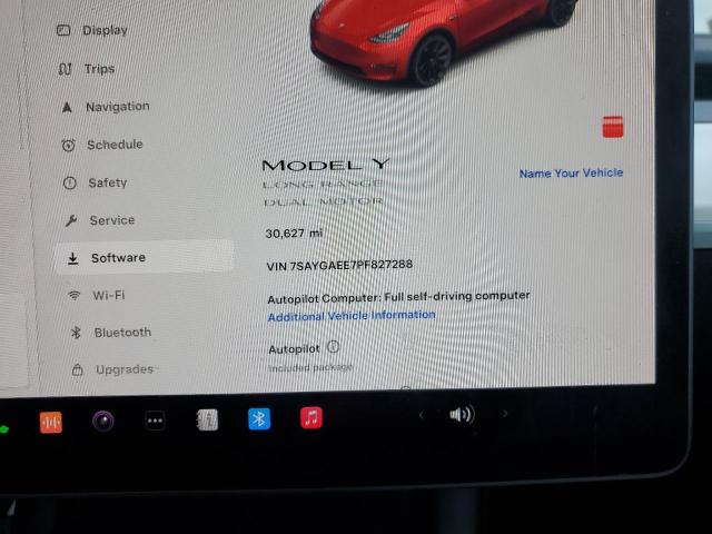 7SAYGAEE7PF827288 - 2023 TESLA MODEL Y RED photo 9