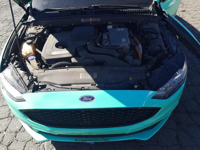 3FA6P0LU8HR300813 - 2017 FORD FUSION SE HYBRID TURQUOISE photo 11