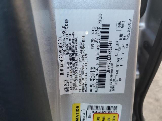 3LN6L2GKXER835241 - 2014 LINCOLN MKZ SILVER photo 13