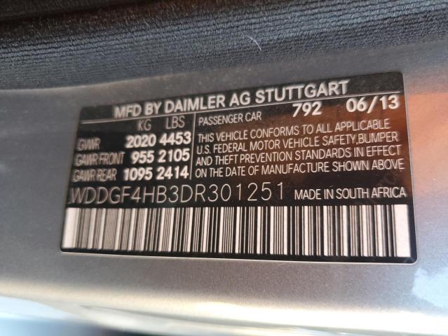 WDDGF4HB3DR301251 - 2013 MERCEDES-BENZ C 250 GRAY photo 12