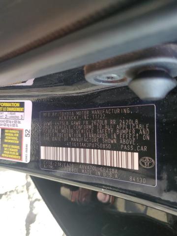 4T1G11AK3PU750850 - 2023 TOYOTA CAMRY SE NIGHT SHADE BLACK photo 12