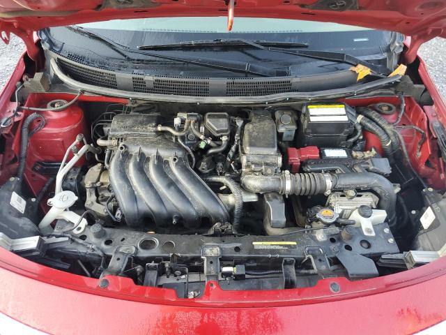 3N1CN7APXFL878004 - 2015 NISSAN VERSA S RED photo 11