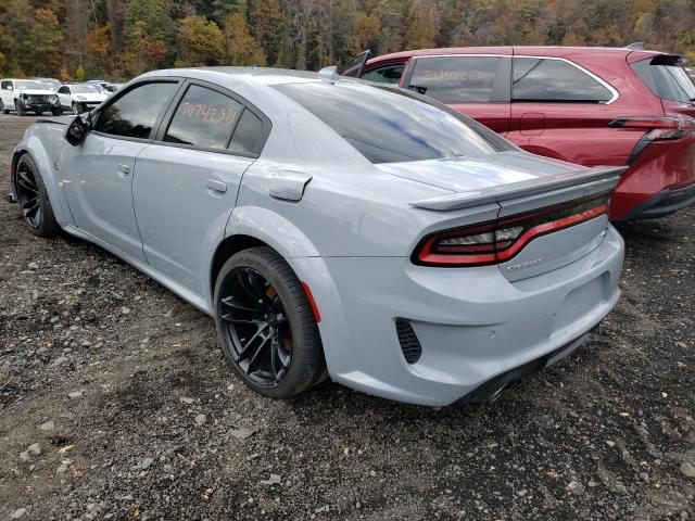 2C3CDXL90NH179698 - 2022 DODGE CHARGER SRT HELLCAT GRAY photo 2