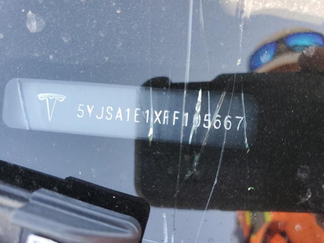 5YJSA1E1XFF105667 - 2015 TESLA MODEL S 白色 照片 12