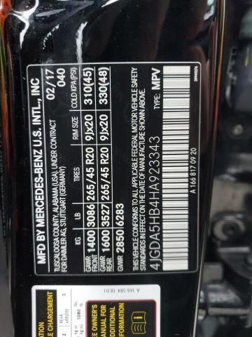 4JGDA5HB4HA923343 - 2017 MERCEDES-BENZ GLE 350 4MATIC BLACK photo 13