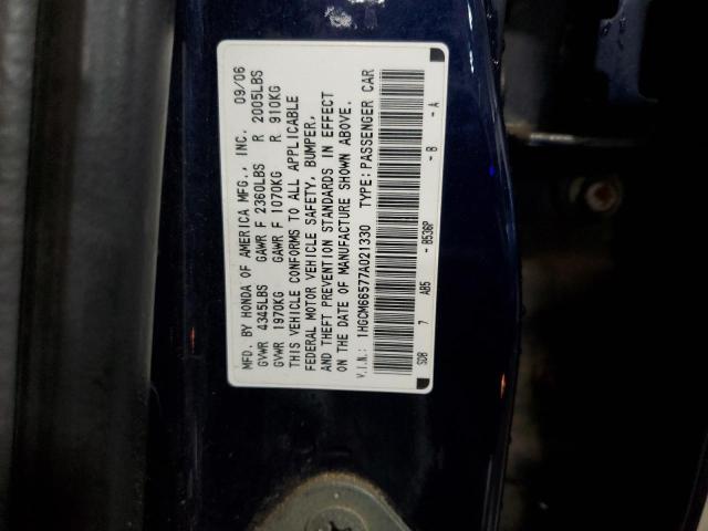 1HGCM66577A021330 - 2007 HONDA ACCORD EX BLUE photo 12