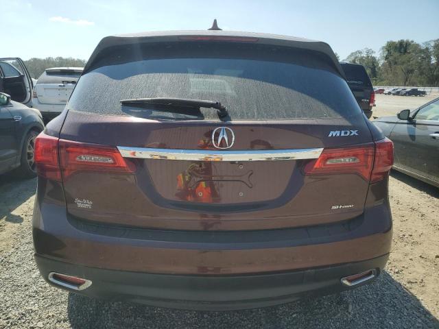 5FRYD4H49EB009812 - 2014 ACURA MDX TECHNOLOGY BURGUNDY photo 6