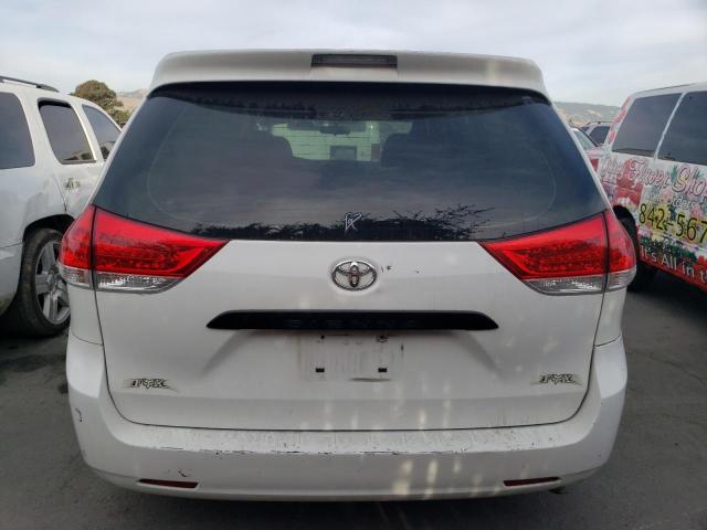 5TDZK3DCXBS033983 - 2011 TOYOTA SIENNA WHITE photo 6