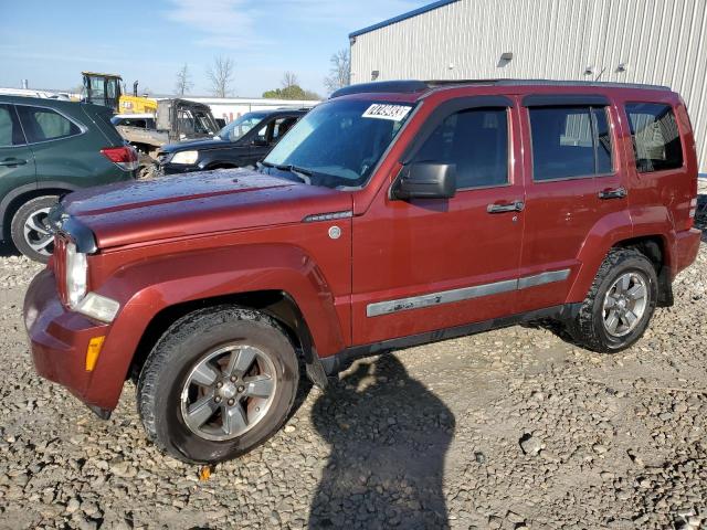 1J8GN28K58W220785 - 2008 JEEP LIBERTY SPORT BURGUNDY photo 1